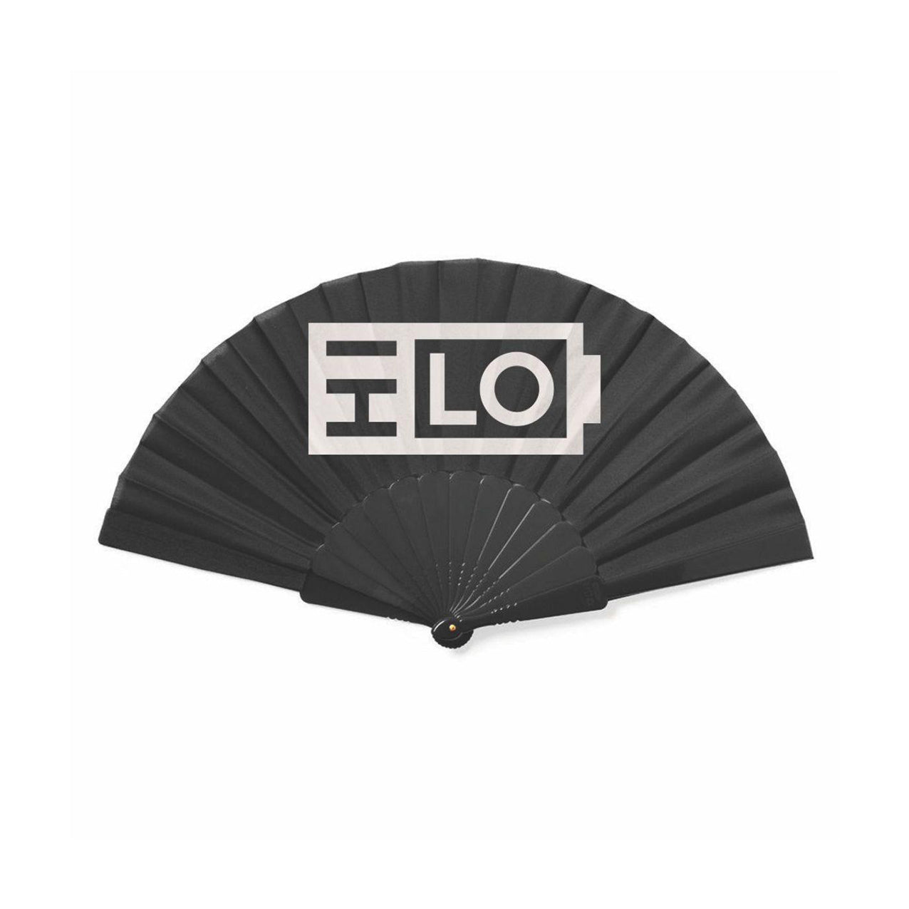 HI-LO White Logo Hand Fan